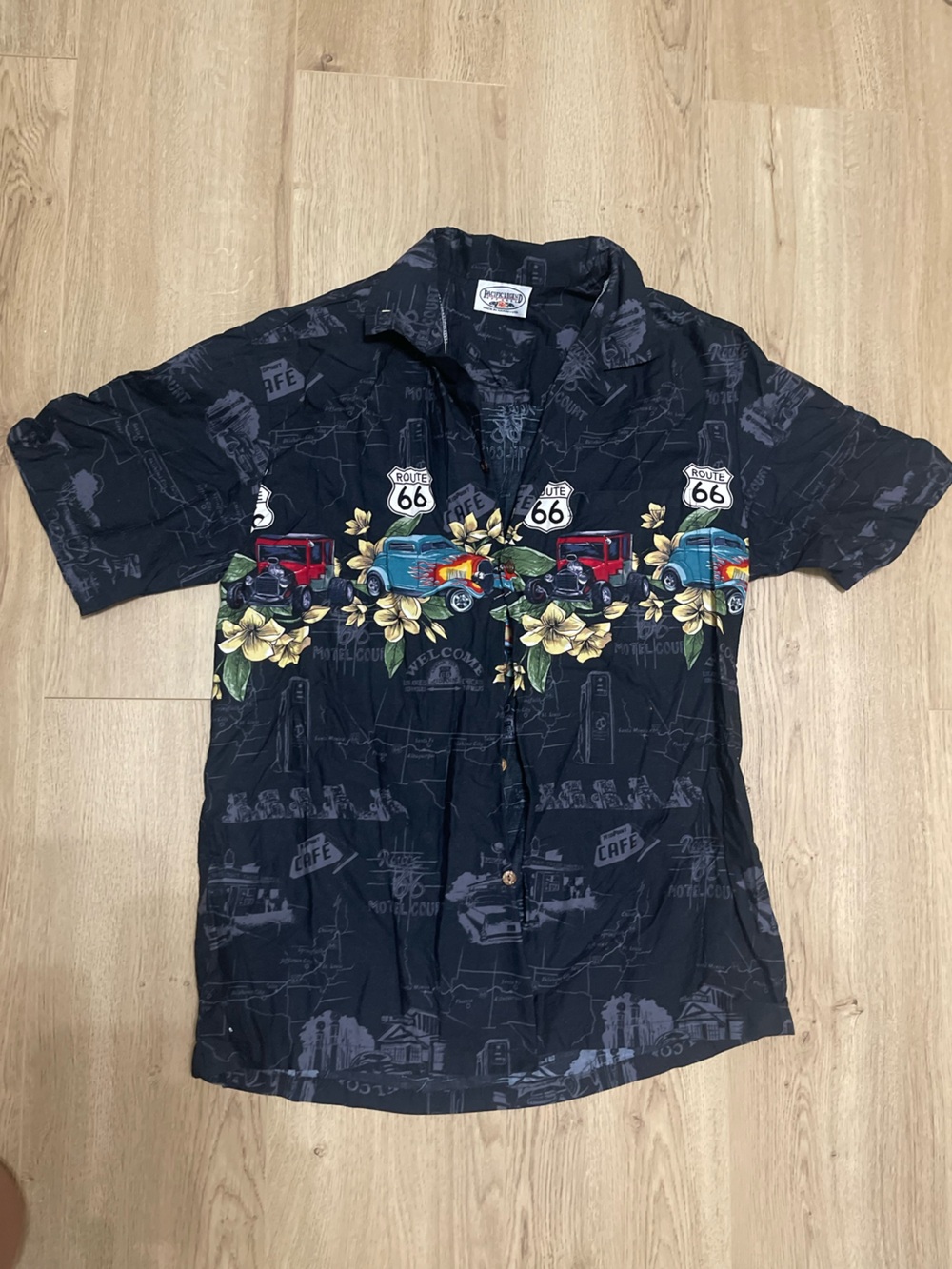 Pacific Legend Apparel Route 66 Hawaiian Shirt (L)